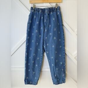 Urban Outfitters BDG Embroidered Denim Beach Pant Smiley Face Size Small